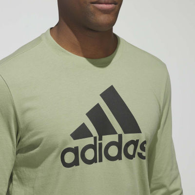 adidas Mens Crew Neck Long Sleeve Active T-Shirt