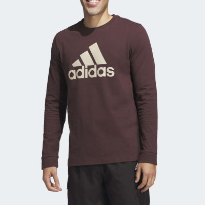 adidas Mens Crew Neck Long Sleeve Graphic T-Shirt