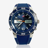 U.S. Polo Assn. Us Polo Assn. Mens Silver Tone 4-pc. Watch