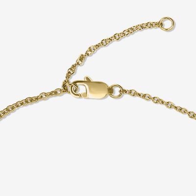 14K Gold Over Silver 10 Inch Solid Cable Ankle Bracelet