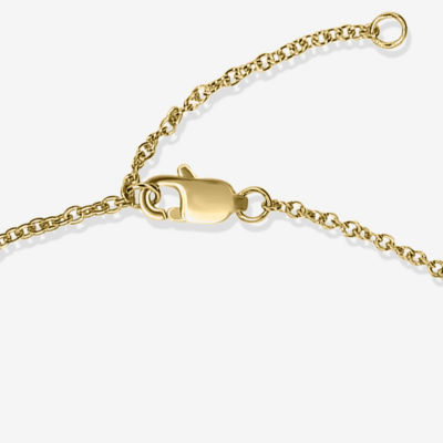 14K Gold Over Silver 10 Inch Solid Cable Round Ankle Bracelet