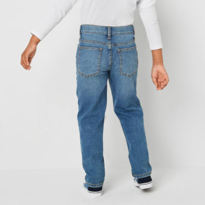 Thereabouts Little & Big Boys Adjustable Waist Stretch Fabric Tapered Leg Relaxed Fit Jean