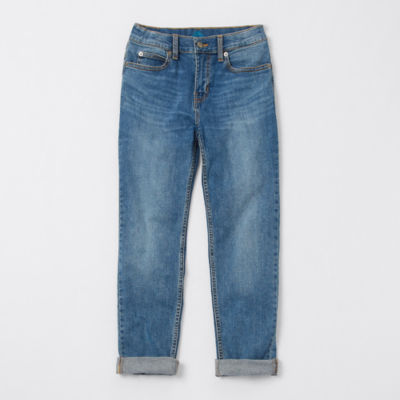 Thereabouts Little & Big Boys Adjustable Waist Stretch Fabric Tapered Leg Relaxed Fit Jean