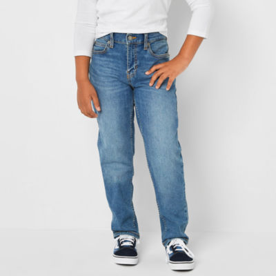 Thereabouts Little & Big Boys Adjustable Waist Stretch Fabric Tapered Leg Relaxed Fit Jean