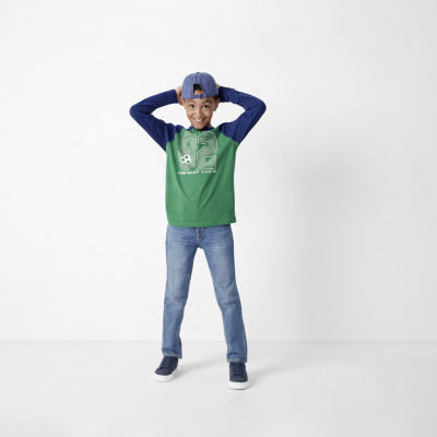 Thereabouts Little & Big Kid Boys Adjustable Waist Stretch Fabric Tapered Leg Relaxed Fit Jean