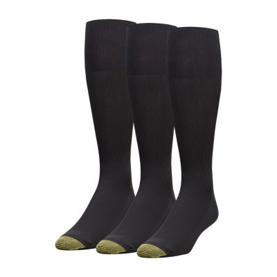 Gold Toe Metropolitan Dress Mens 3 Pair Over the Calf Socks