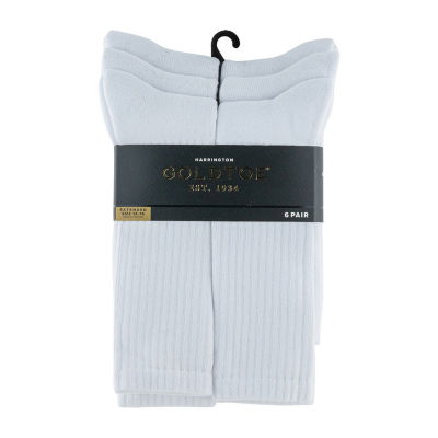 Gold Toe Harrington Mens 6 Pair Big and Tall Crew Socks