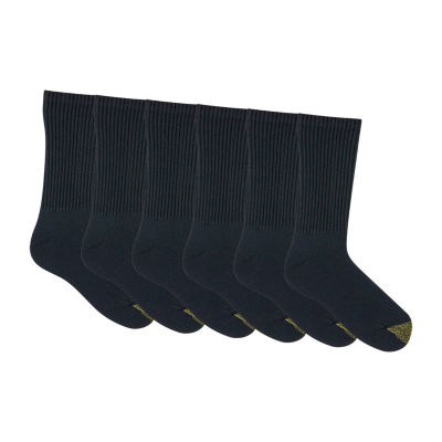 Gold Toe Athletic Sport 6 Pair Big and Tall Crew Socks Mens