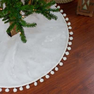 Northlight 48in Pom Pom Border Indoor Tree Skirt