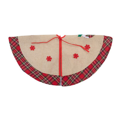 Northlight 48in Plaid With Puddings Indoor Tree Skirt