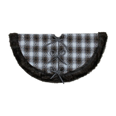 Northlight 48in Plaid Faux Fur Indoor Tree Skirt