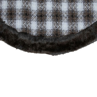 Northlight 48in Plaid Faux Fur Indoor Tree Skirt