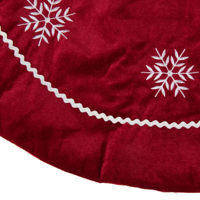 Northlight 24in Snowflakes Indoor Tree Skirt