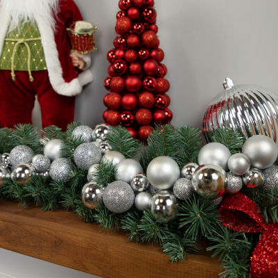 Northlight 6ft Silver Ball Finish Indoor Christmas Garland