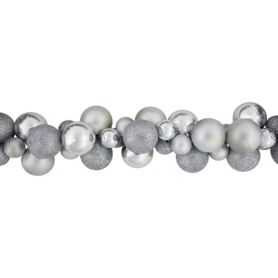 Northlight 6ft Silver Ball Finish Indoor Christmas Garland