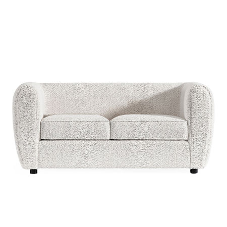 Katie Track-Arm Upholstered Loveseat, One Size, White