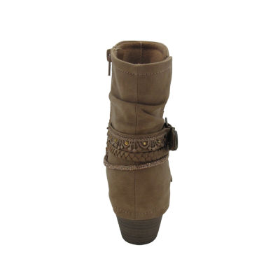 Pop Womens Hallow Block Heel Booties