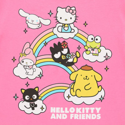 Juniors Hello Kitty And Friends Boyfriend Womens Crew Neck Short Sleeve Graphic T-Shirt