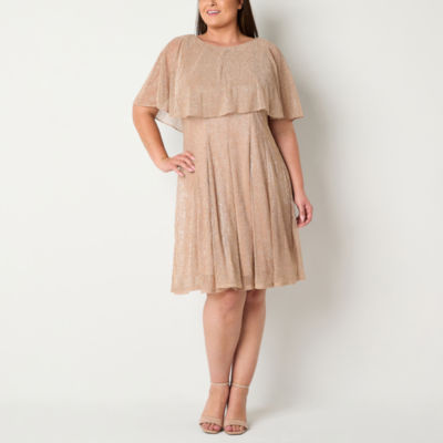 Danny & Nicole Womens Plus Short Sleeve Fit + Flare Dress | Foxvalley Mall