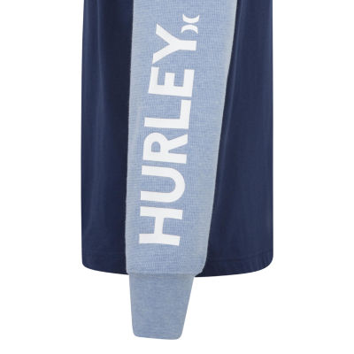 Hurley Big Boys Crew Neck Long Sleeve Graphic T-Shirt