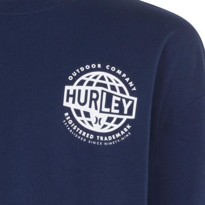 Hurley Big Boys Crew Neck Long Sleeve Graphic T-Shirt