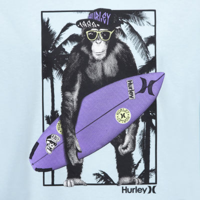 Hurley Big Boys Crew Neck Long Sleeve Graphic T-Shirt