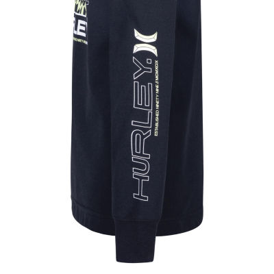 Hurley Big Boys Crew Neck Long Sleeve Graphic T-Shirt