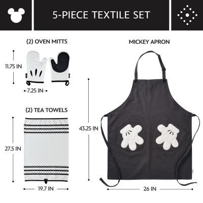 Disney Home Monochrome 5-pc. Oven Mitt Set