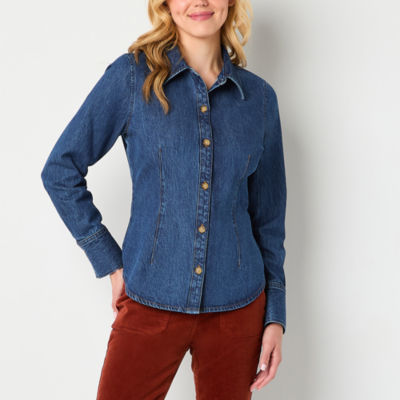 a.n.a Womens Long Sleeve Blouse