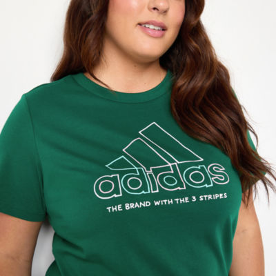 adidas Detail Logo Graphic Tee (Plus Size)