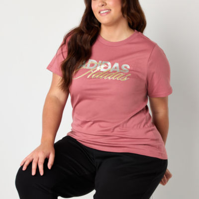 adidas Linear Logo Graphic Tee (Plus Size)