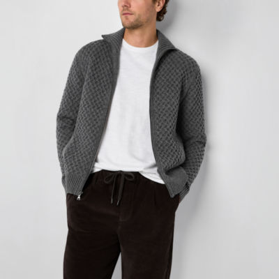 mutual weave Mens Long Sleeve Cardigan