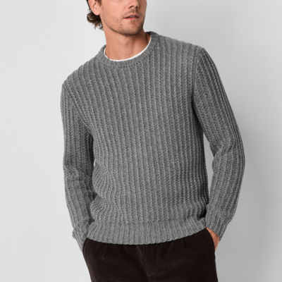 mutual weave Mens Long Sleeve Pullover Sweater