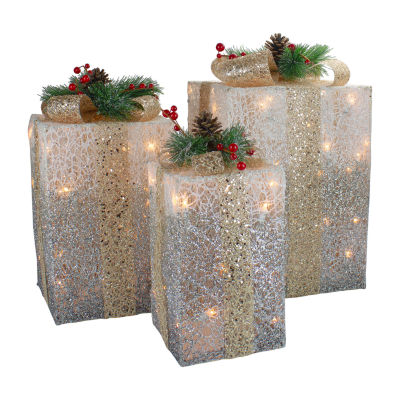 Northlight Glittered Gift Boxes Christmas Yard Art