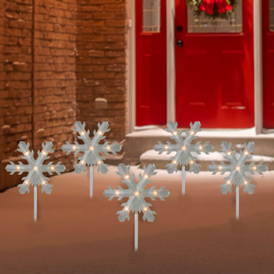 Northlight Prelit Snowflake Lawn Stakes Christmas Yard Art