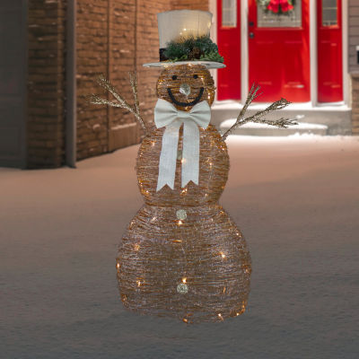 Northlight Led Rattan Snowman Christmas Yard Art