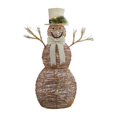 Northlight Led Rattan Snowman Christmas Holiday Yard Art