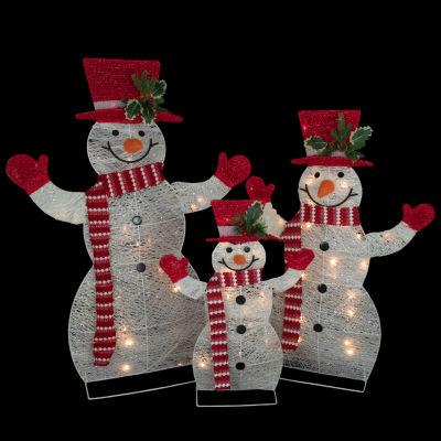 Northlight Led Family Of Snowmen Christmas Yard Art