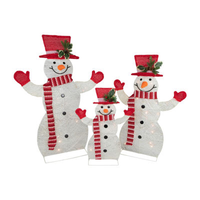 Northlight Led Family Of Snowmen Christmas Yard Art