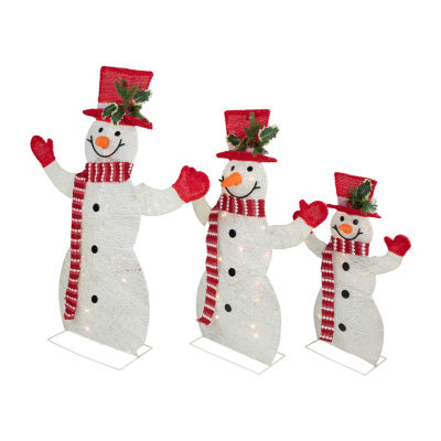 Northlight Led Family Of Snowmen Christmas Yard Art