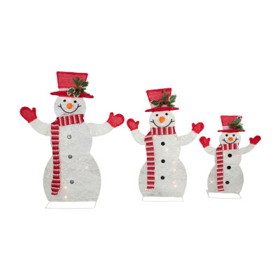 Northlight Led Family Of Snowmen Christmas Yard Art