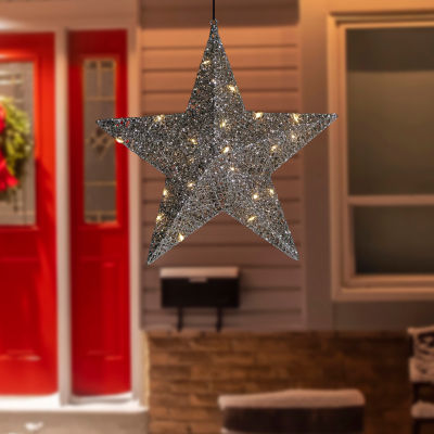 Northlight Led Silver Hanging Star Christmas Holiday Yard Art