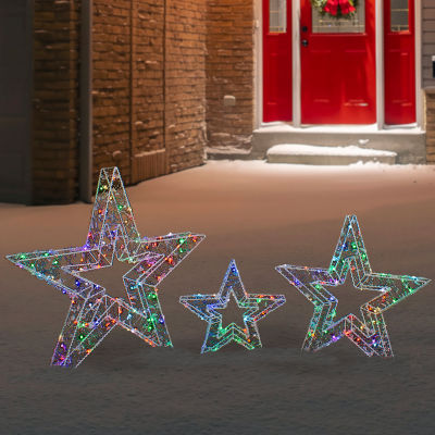 Northlight Lighted Stars Christmas Yard Art