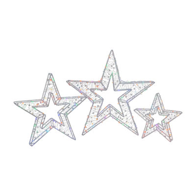 Northlight Lighted Stars Christmas Holiday Yard Art