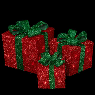 Northlight Lighted Gift Boxes Christmas Yard Art