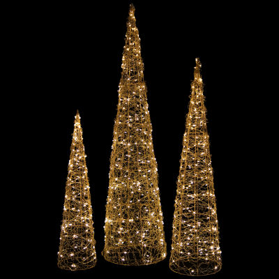 Northlight Led Cone Trees Christmas Yard Art