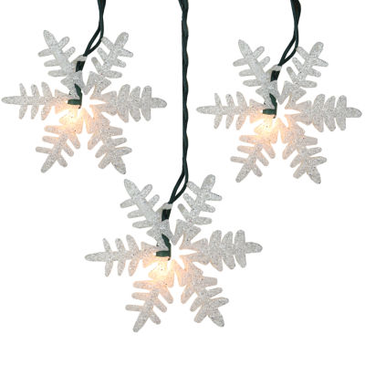 Northlight Glittered Snowflake String Lights