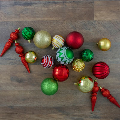 Northlight Shatterproof Finish Ball 75-pc Christmas Ornament