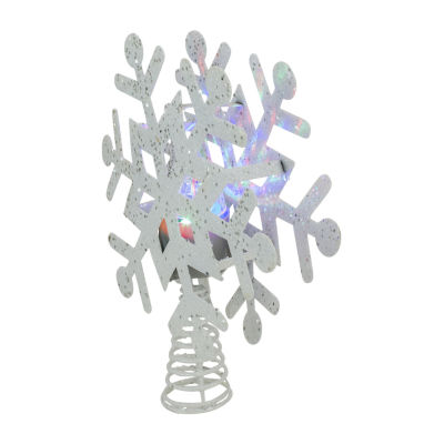 Northlight 12in Prelit Snowflake Christmas Tree Topper