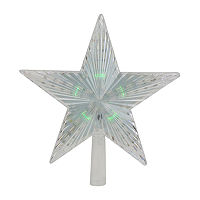 Northlight Pre-Lit Crystal Star Christmas Tree Topper, One Size, White